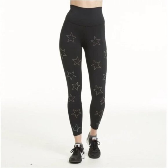 Beach Riot Soulcycle Star Studded High Rise Leggings Black Size Small - Picture 1 of 15